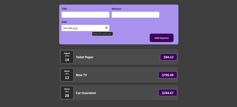 Expense Tracker